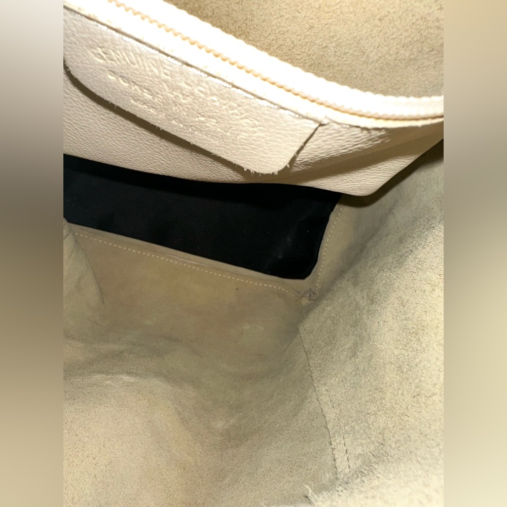 Borse In Pelle Beige Leather Tote Bag - Picture 7 of 8